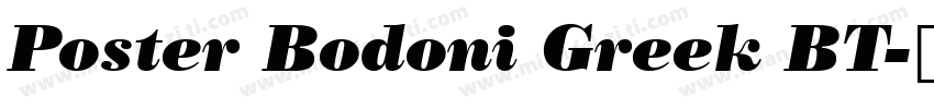Poster Bodoni Greek BT字体转换